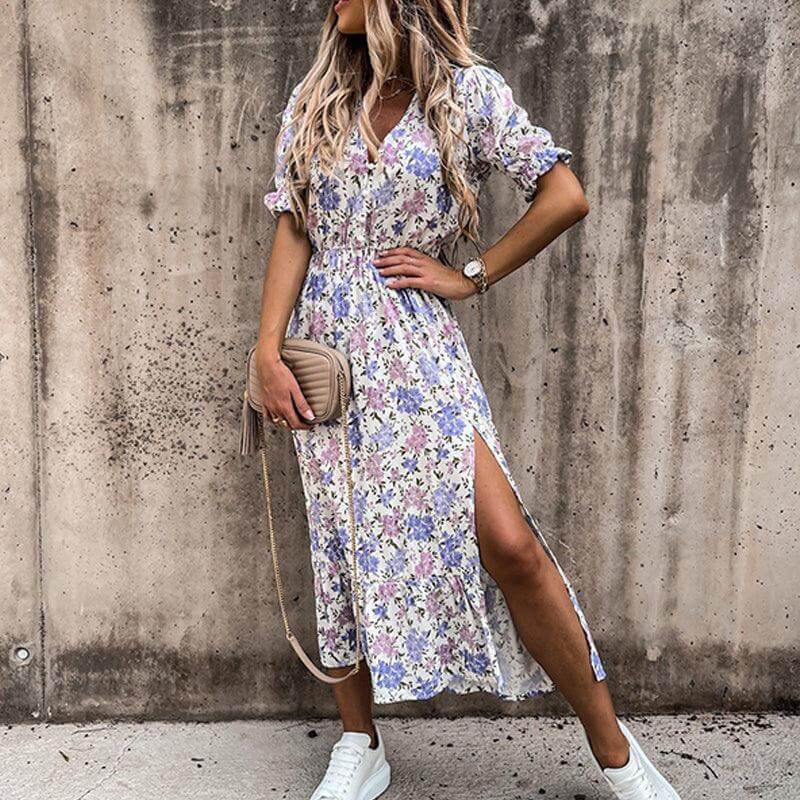 Women's Summer Midi Dress: Flowy Sleeveless Dress