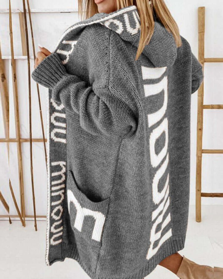 Women's Long Hooded Relaxed Cardigan
