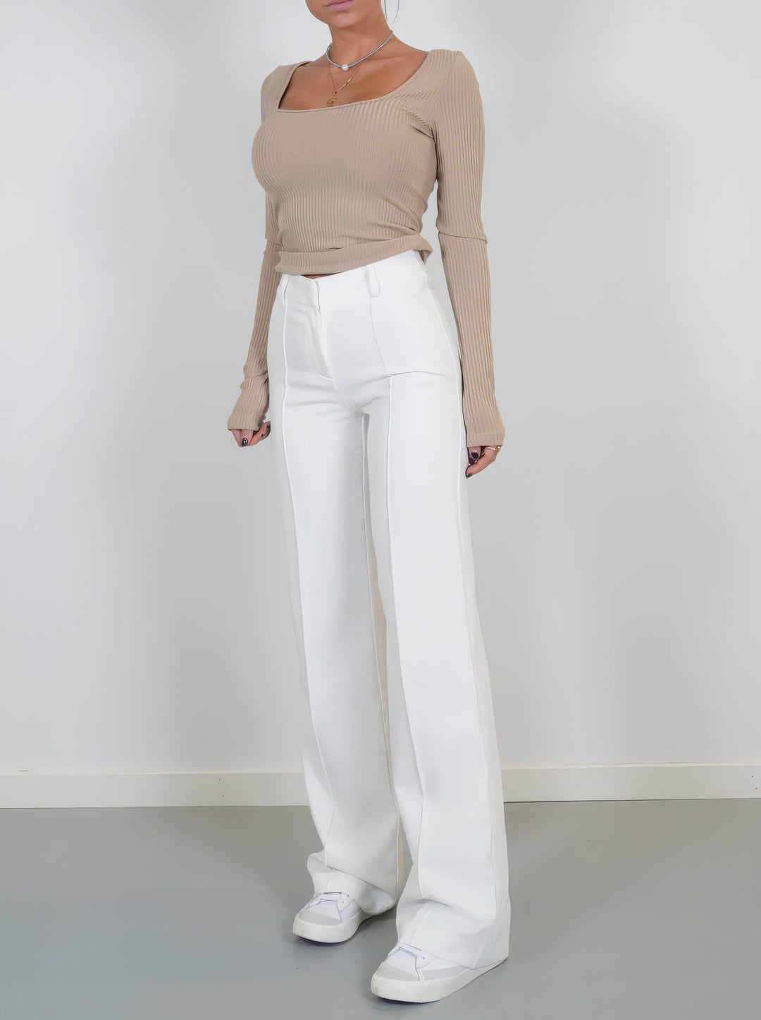 High-Waisted Elegant Women's Trousers