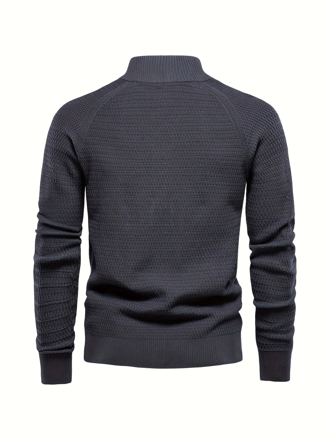 Men's Stand Collar Buttoned Cotton Sweater