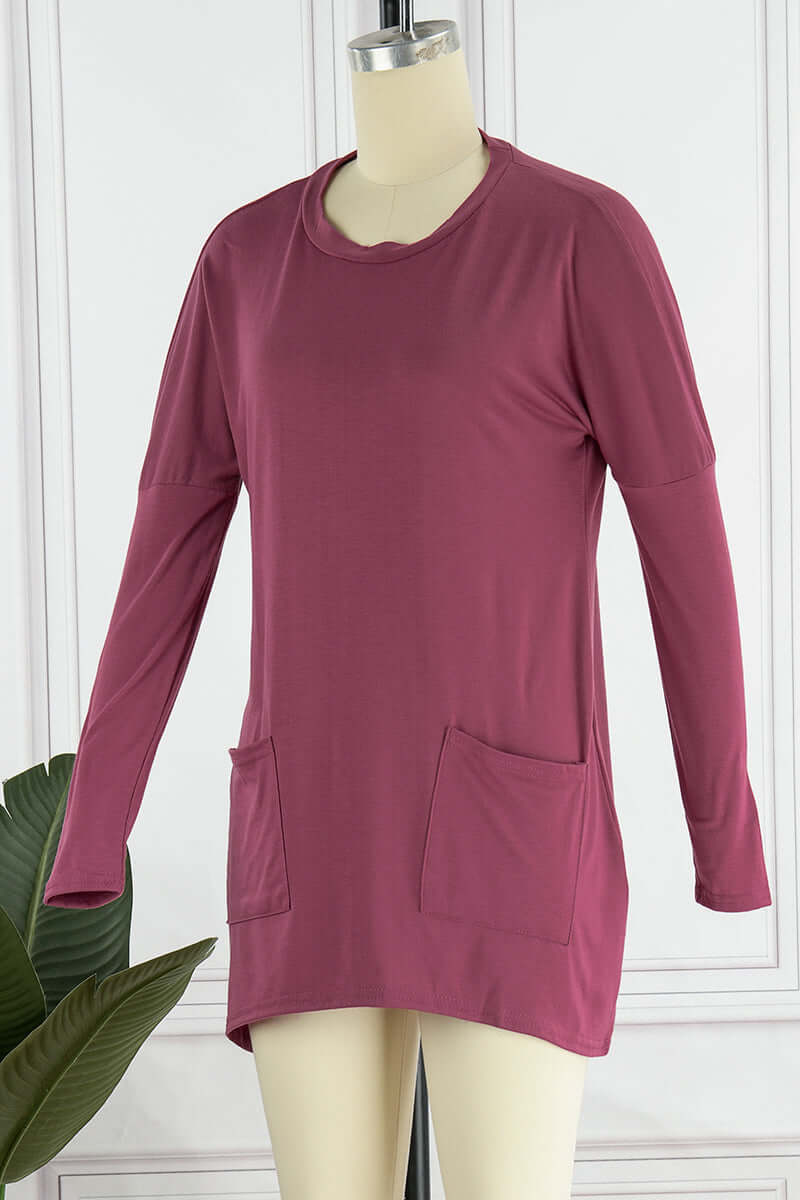 Women's Long Sleeve Crew Neck T-Shirt: Soft, Comfortable & Versatile Top