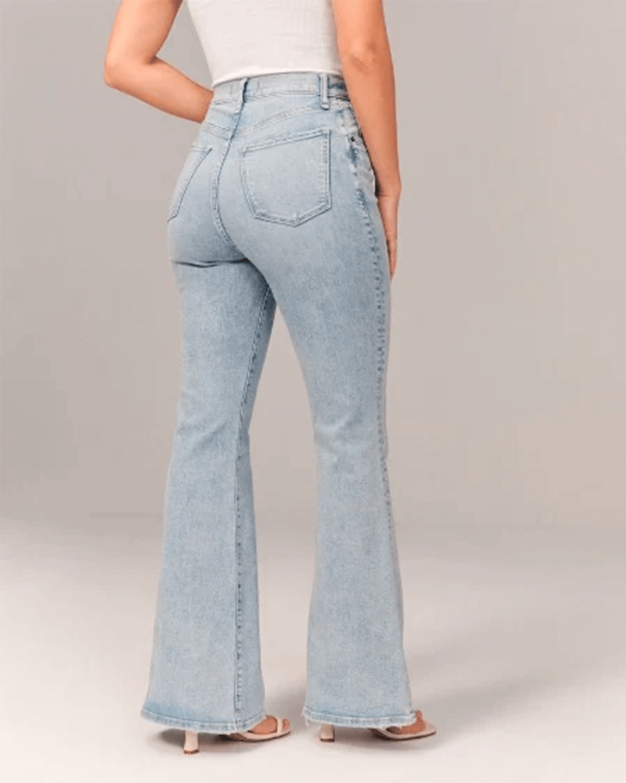 Women's High-Waisted Flared Jeans: Stylish & Comfortable Denim