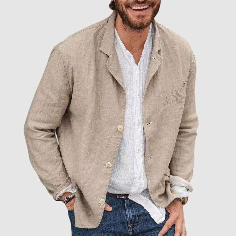 Men's Casual Cotton Loose Fit Jacket