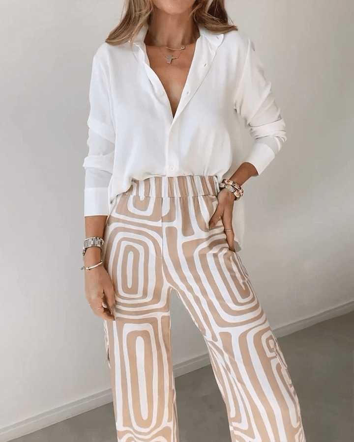 Careful set with blouse and belt