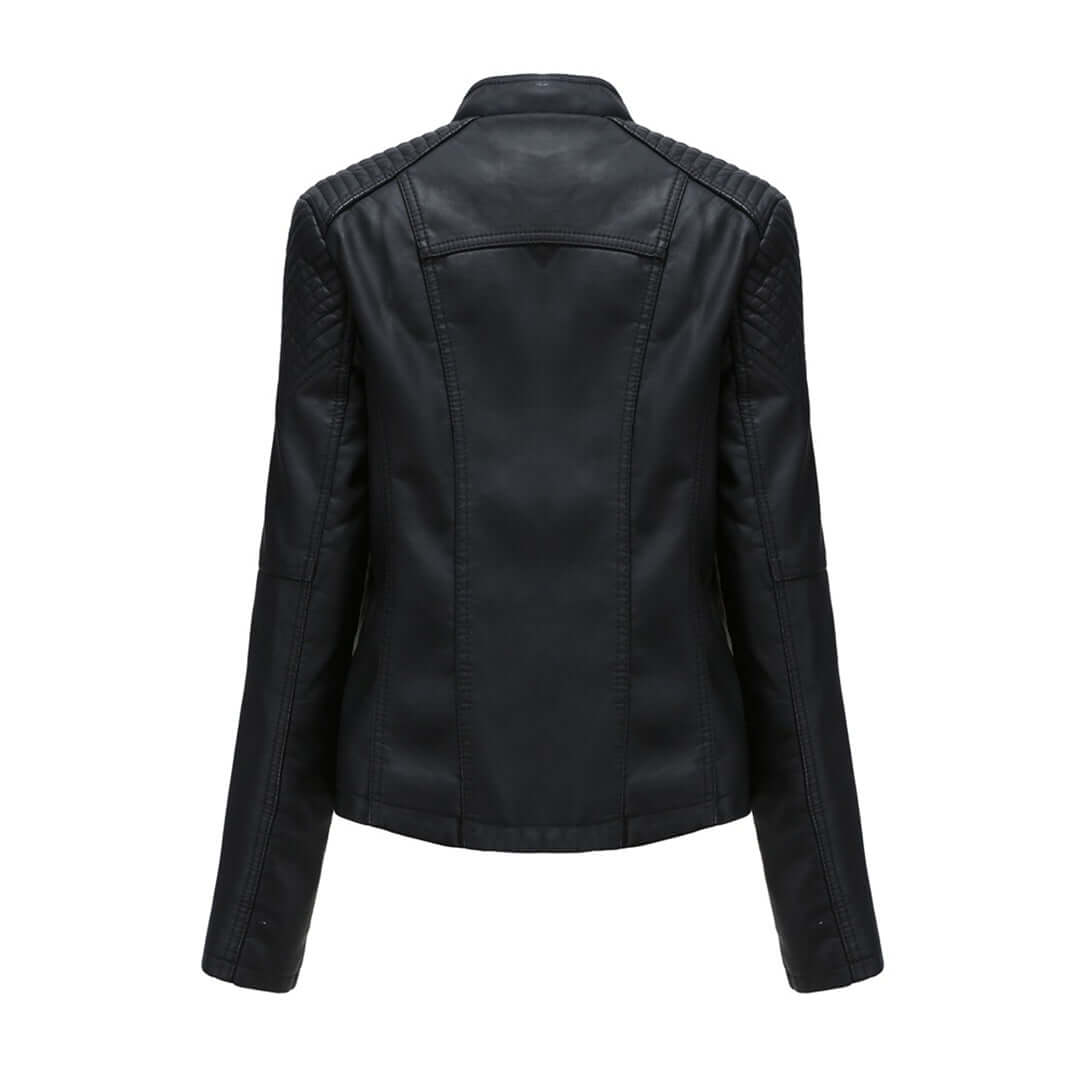 Women's PU Leather Motorcycle Jacket: Edgy Style & Comfort