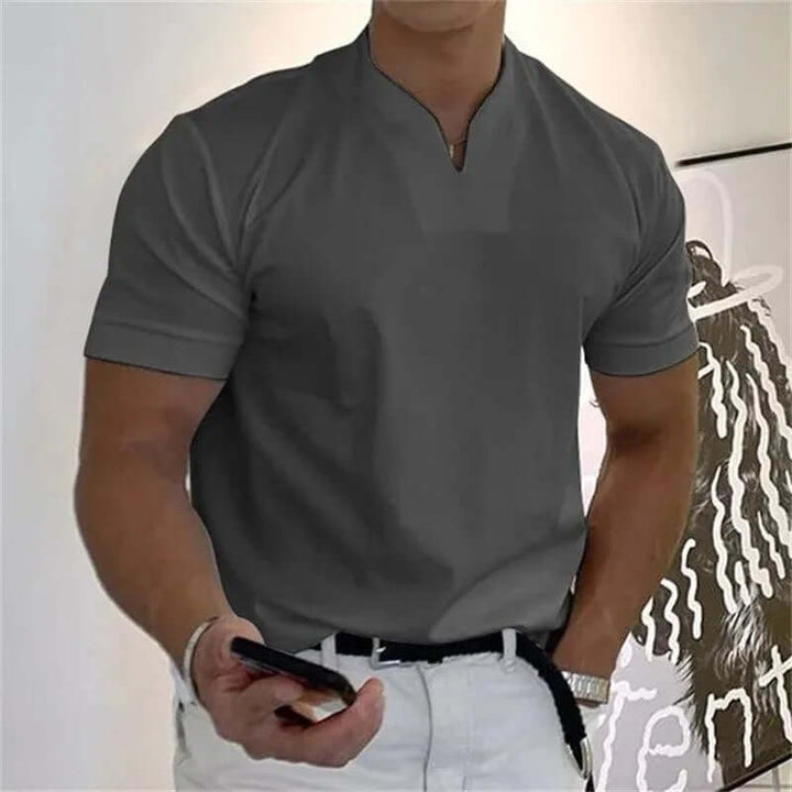 Men's Slim Fit Short Sleeve V-Neck T-Shirt