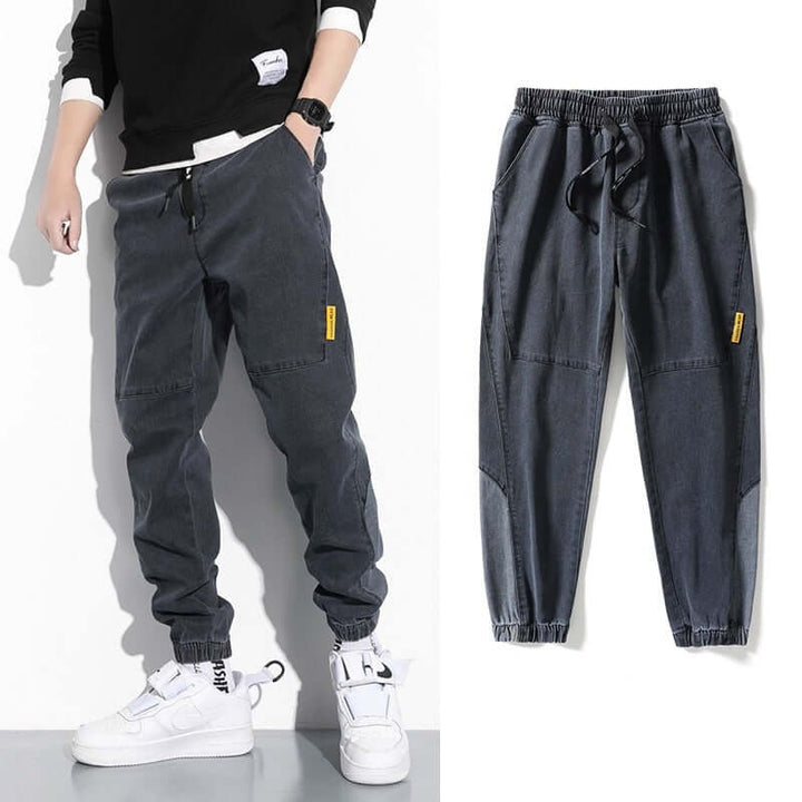 Men's Casual Tapered Joggers with Elastic Waistband