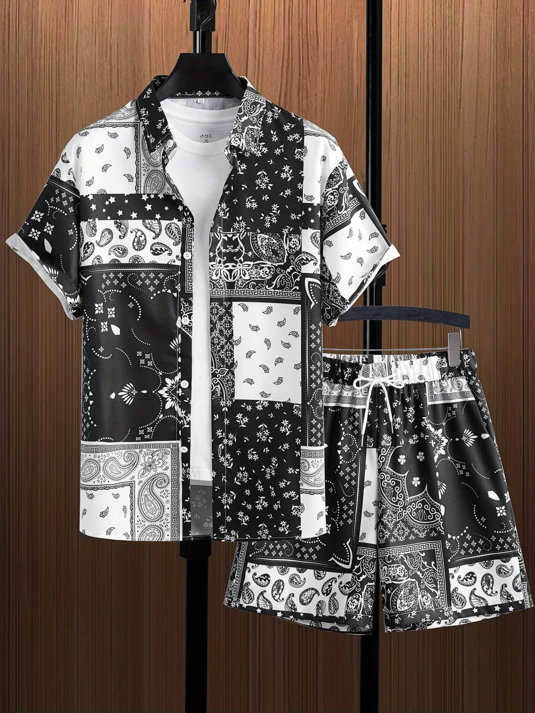 Men's Summer Short Sleeve Shirt & Shorts Set