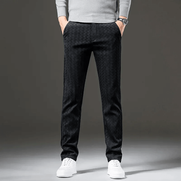 Men's Casual Diamond Pattern Trousers