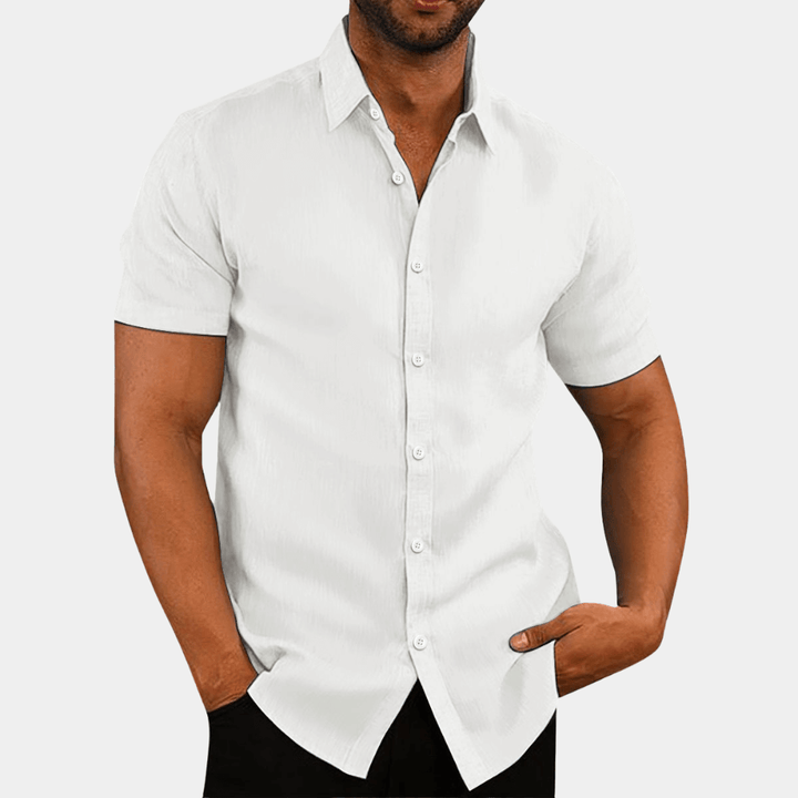 Men's Notched Collar Dress Shirt