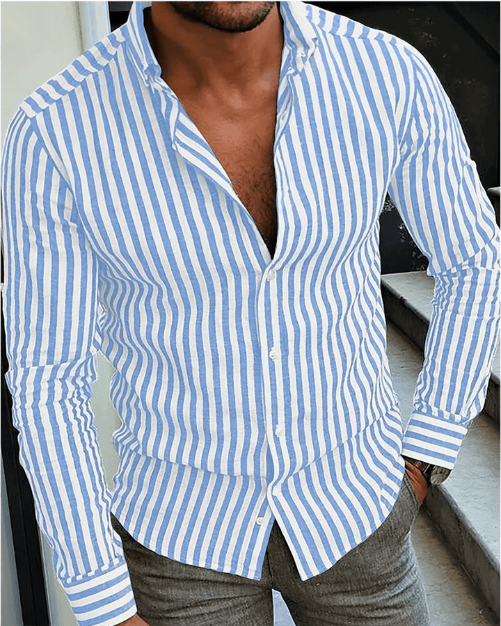 Men's Classic Striped Cotton Shirt