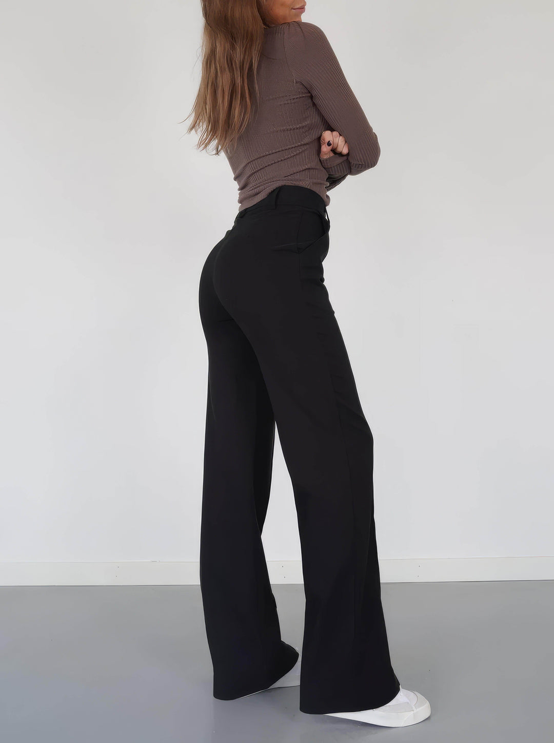 High-Waisted Elegant Women's Trousers