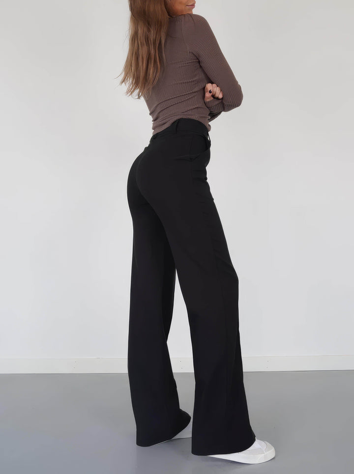 High-Waisted Elegant Women's Trousers
