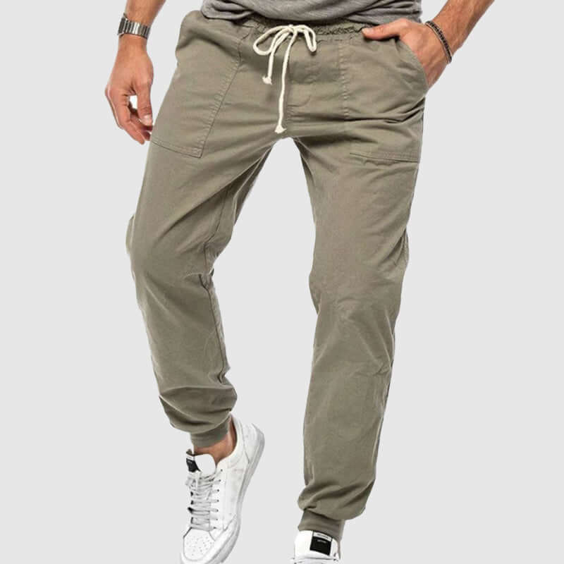 Men's Tapered Joggers: Elastic Waist & Cuffs