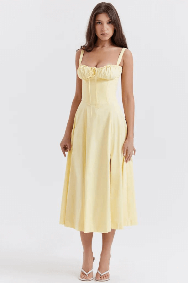 Women's Midi Bustier Corset Summer Dress