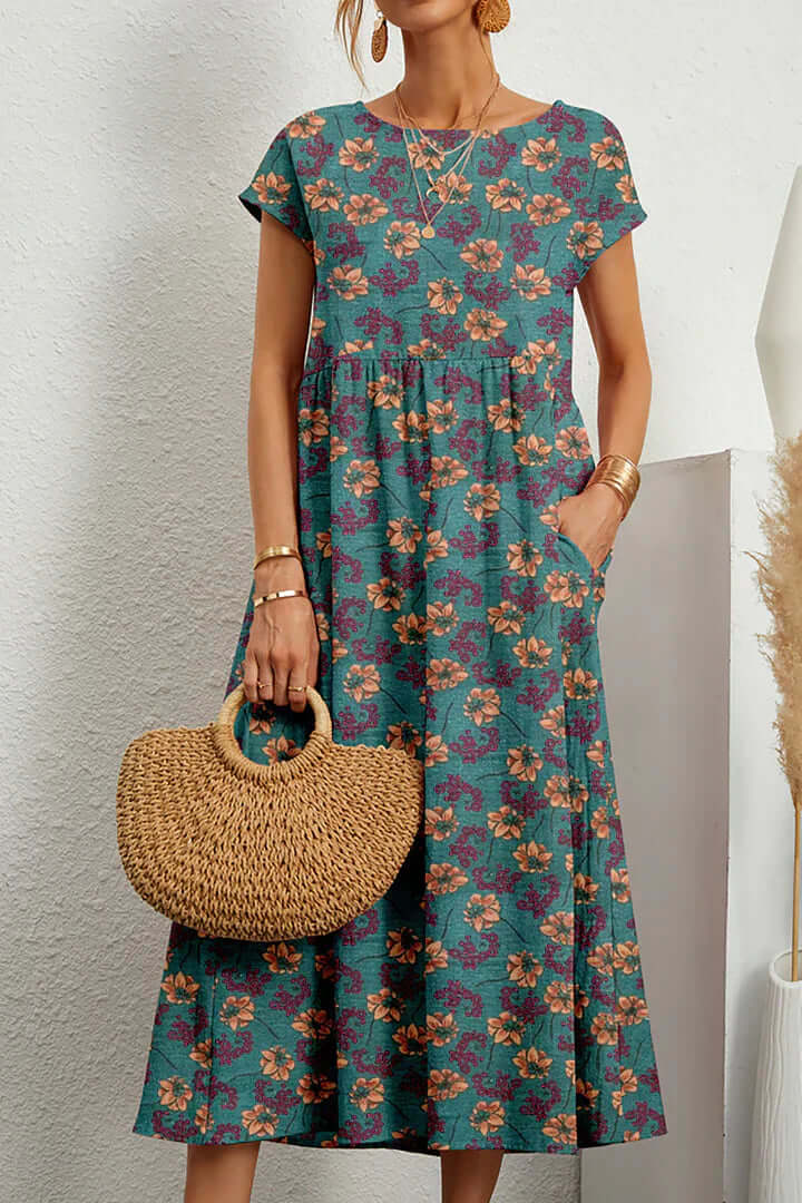 Summer Printed Midi Dress
