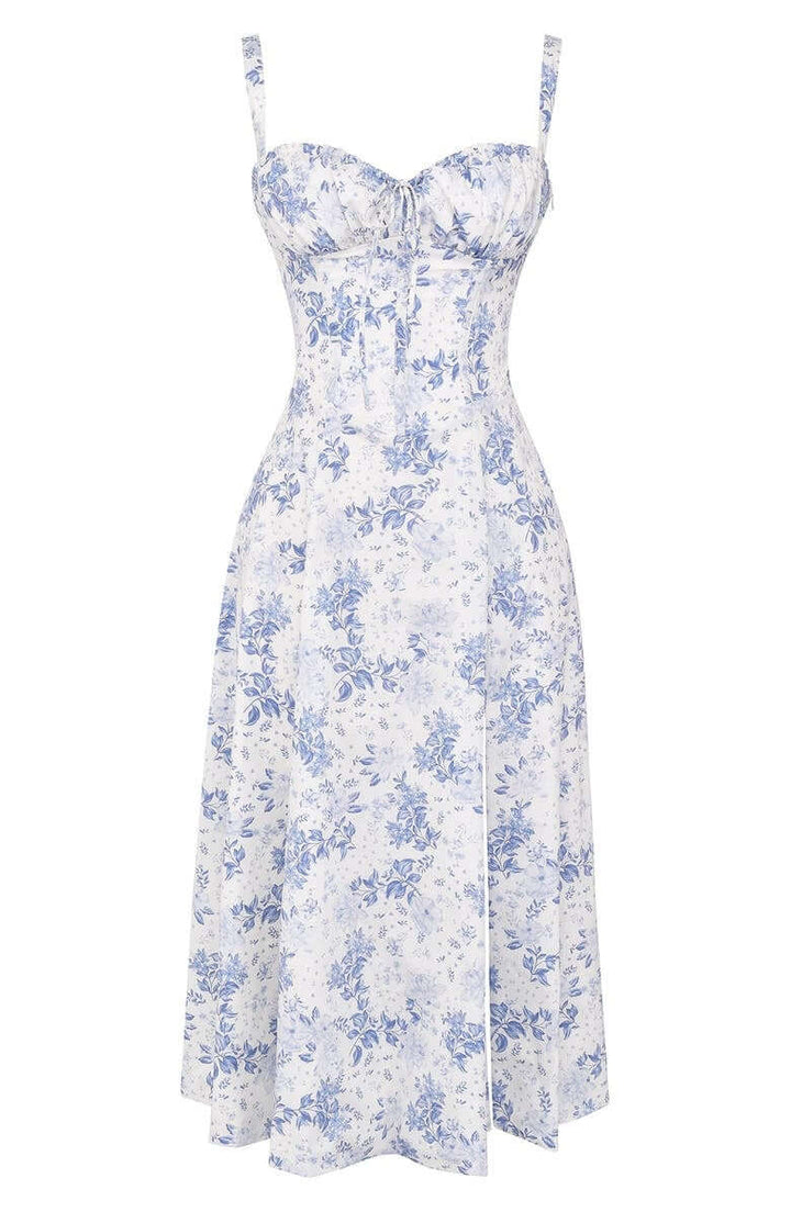 Printed Bustier Dress: Sustainable & Elegant