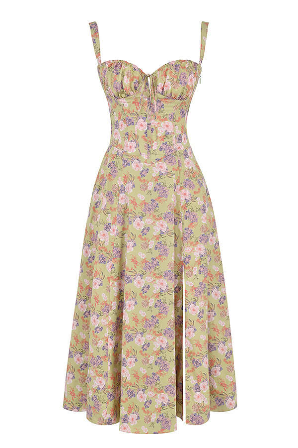 Printed Bustier Dress: Sustainable & Elegant