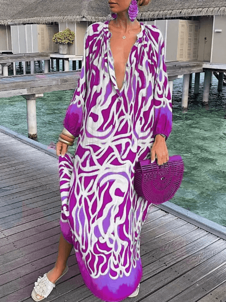 Women's Printed Summer Dress: Elegant & Breathable Sleeveless Dress