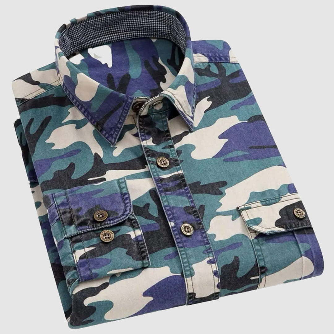 Men's Long-Sleeve Camouflage Shirt