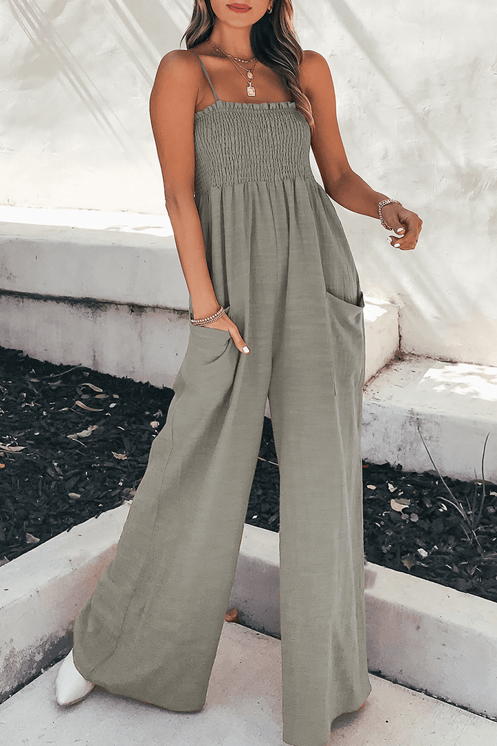 Women's Relaxed Fit Spaghetti Strap Jumpsuit