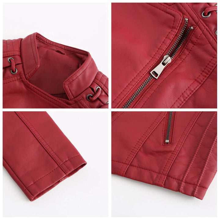 Women's PU Leather Motorcycle Jacket: Edgy Style & Comfort