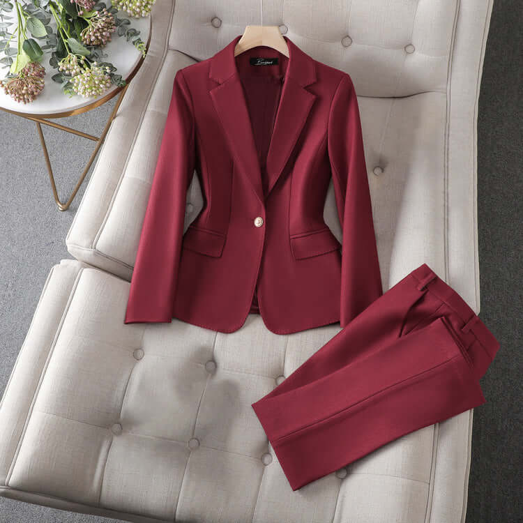 Women's Executive Blazer & Pant Set: Professional & Chic