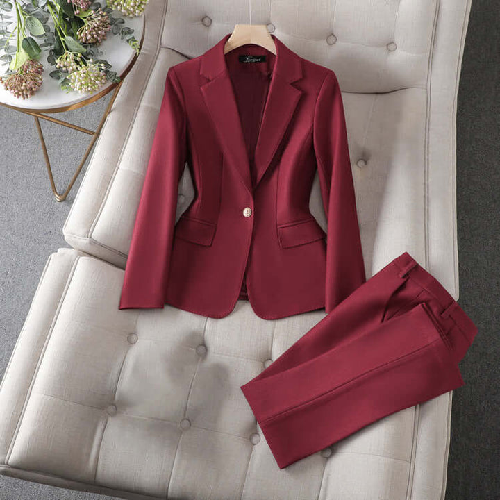 Women's Executive Blazer & Pant Set: Professional & Chic