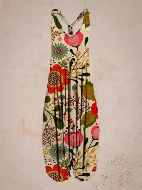 Women's Bohemian Halter Neck Jumpsuit