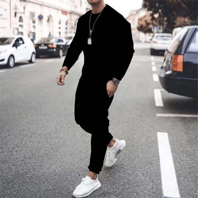 Men's Soft Long-Sleeve Top & Jogger Set