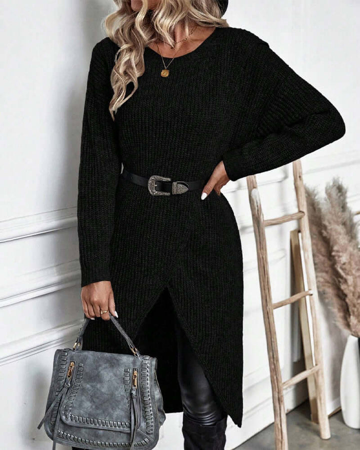 Women's Solid Midi Dress: Everyday Elegance