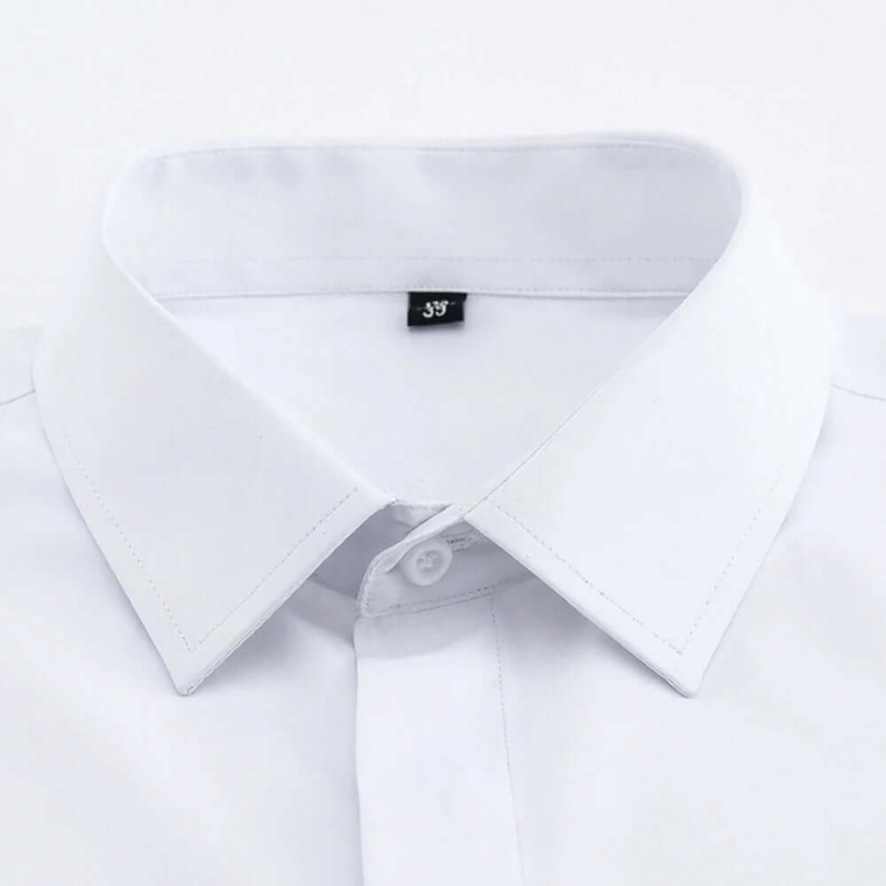 Men's Formal Dress Shirt: Classic Spread Collar & French Cuffs