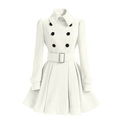 Women's Double-Breasted Windbreaker Trench Coat