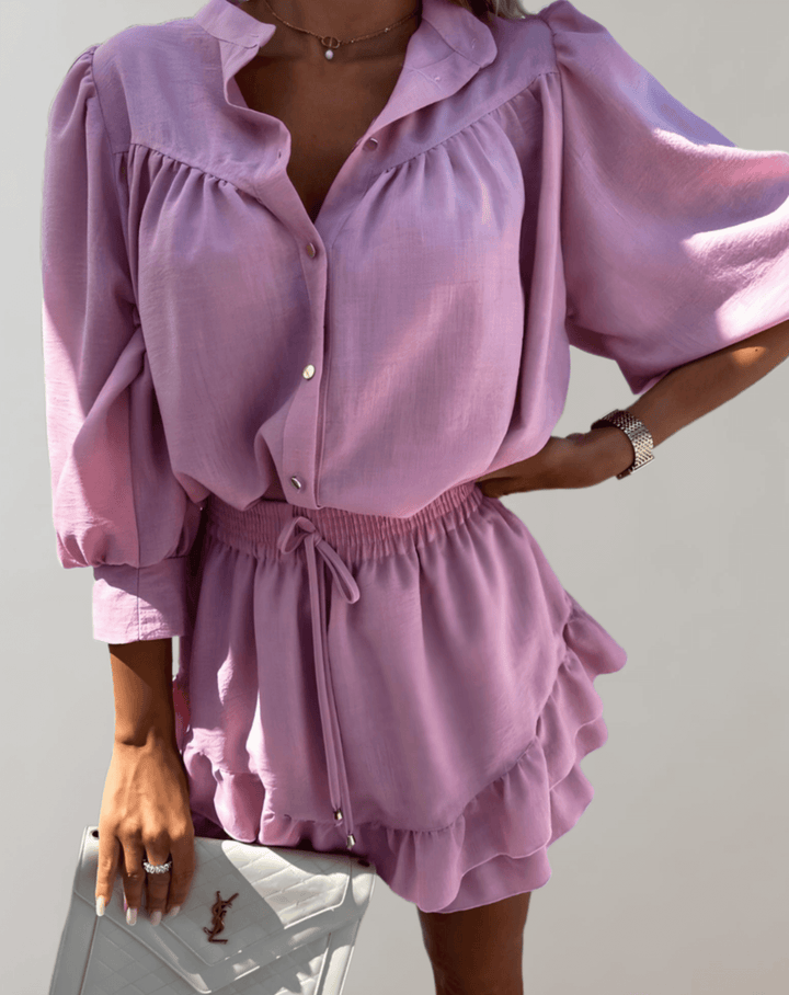 Women's Tweed Co-Ord Set: Chic Blazer & Skirt Outfit