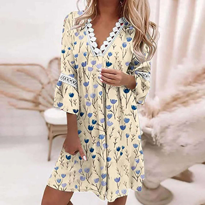 Floral V-Neck Dress: Elegant & Versatile Women's Summer Dress