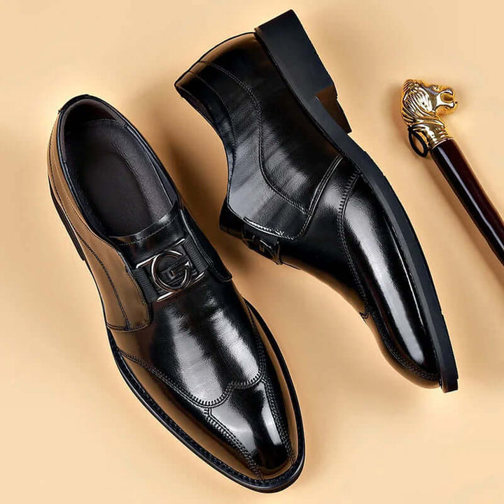Men's Polished Leather Slip-On Dress Shoes