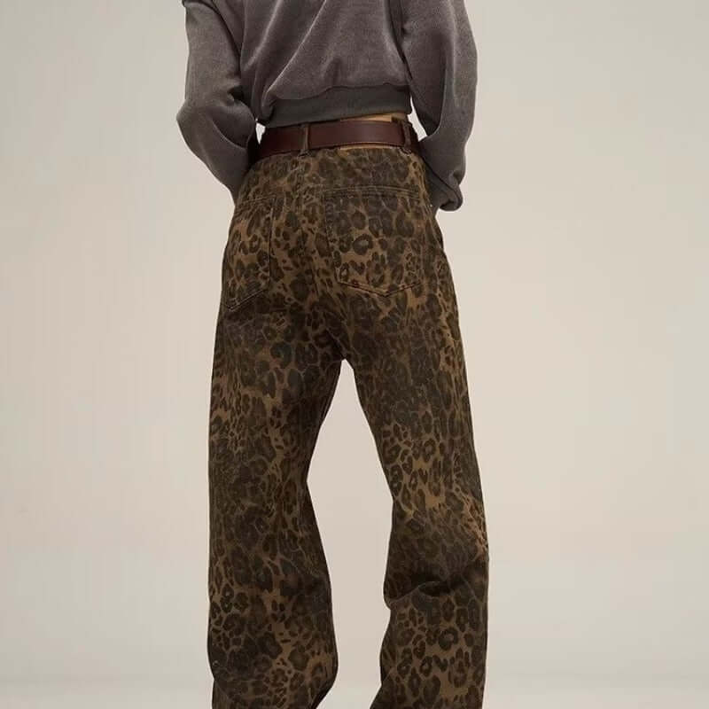 Women's Leopard Print Slim Fit Jeans