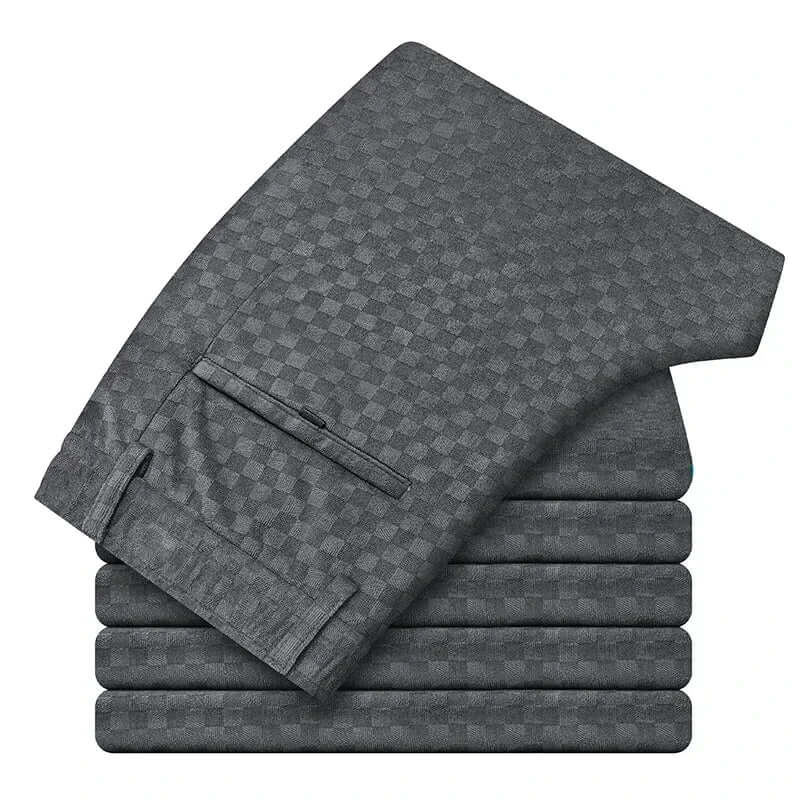 Men's Casual Diamond Pattern Trousers
