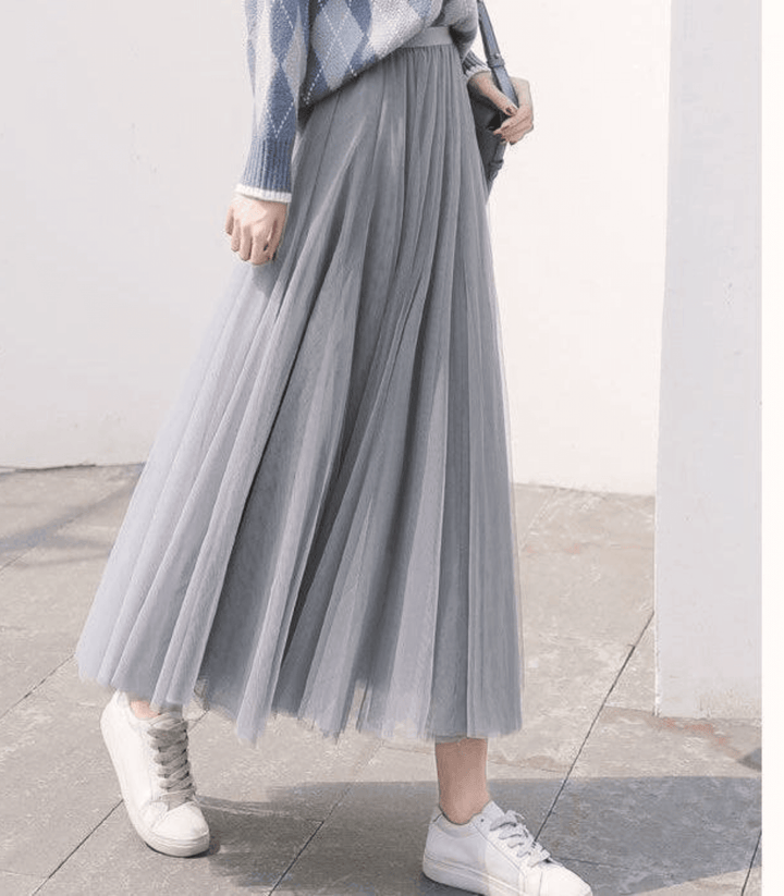 Women's Ankle-Length Layered Tulle Skirt