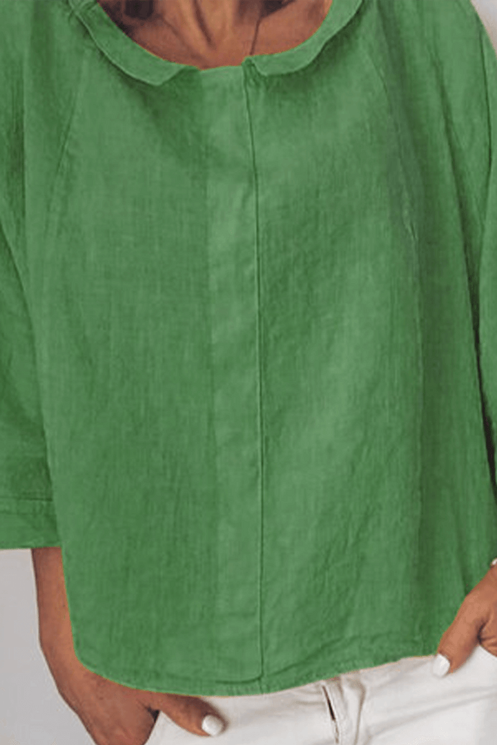 Women's Oversized 3/4 Sleeve Cotton Top