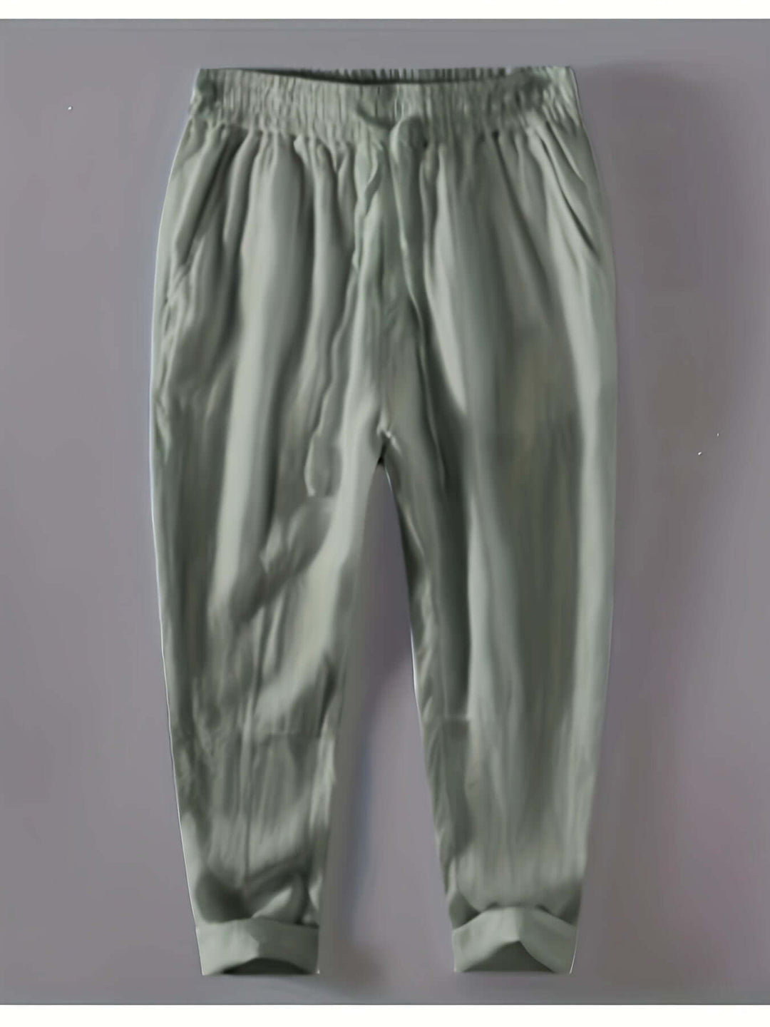 Men's Relaxed Fit Trousers: Breathable Cotton Linen Blend