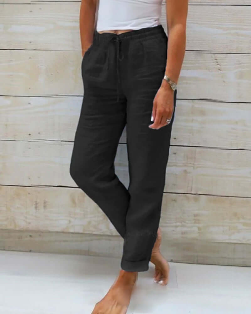 Unisex Elastic Cotton Pants: Comfortable & Stylish Everyday Trousers