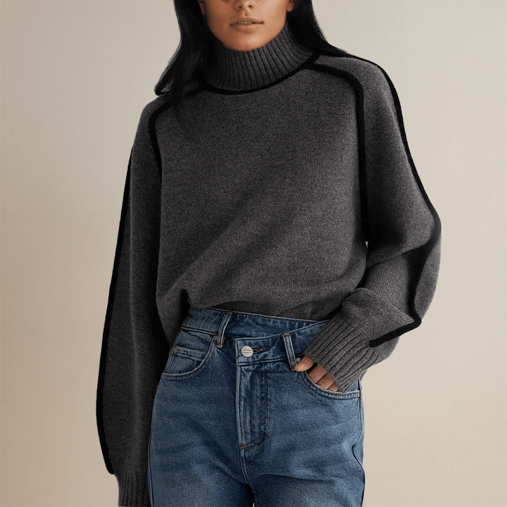 Women's Roll Neck Knitted Jumper