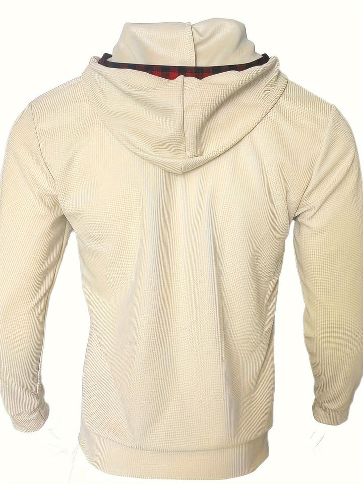 Men's Waffle-Knit Sweater & Pants Set: Spring/Autumn Comfort