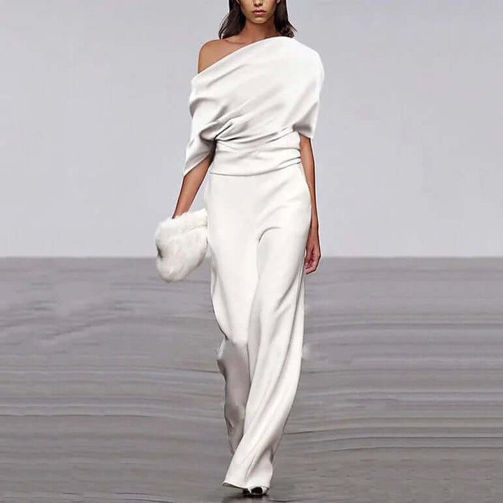 Elegant Spring Women's Jumpsuit: Single-Breasted Wide Leg