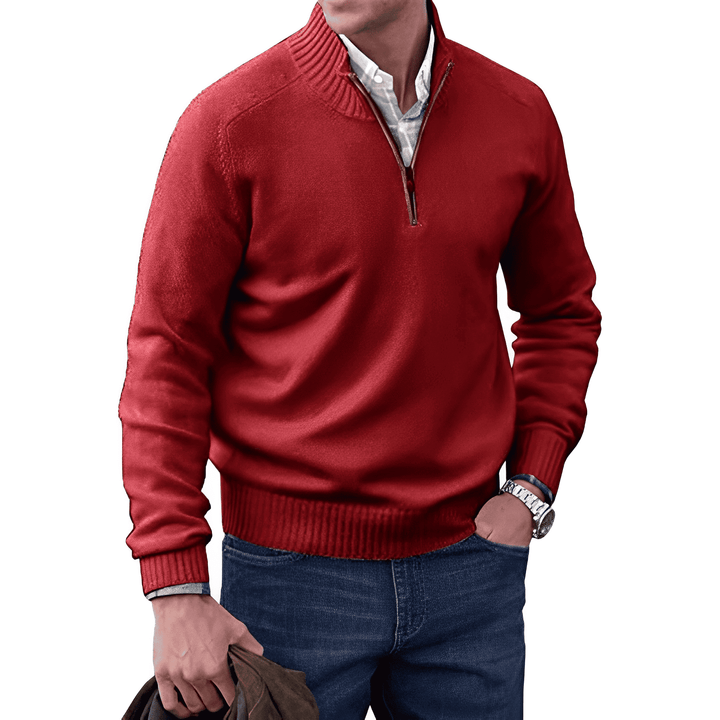 Men's Relaxed-Fit Long-Sleeve Wool Sweater