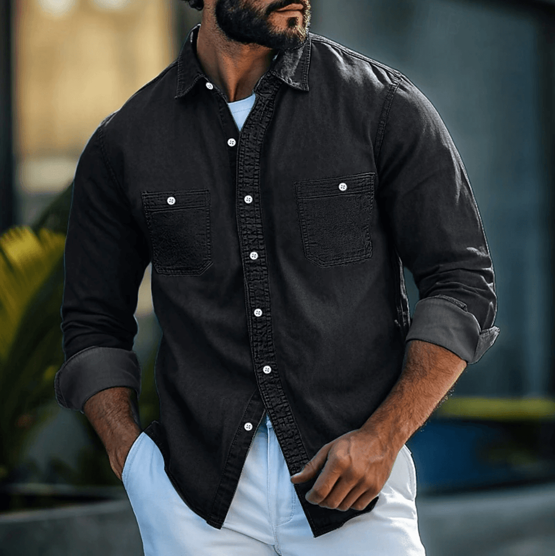Slim Fit Denim Shirt: Sustainable & Versatile