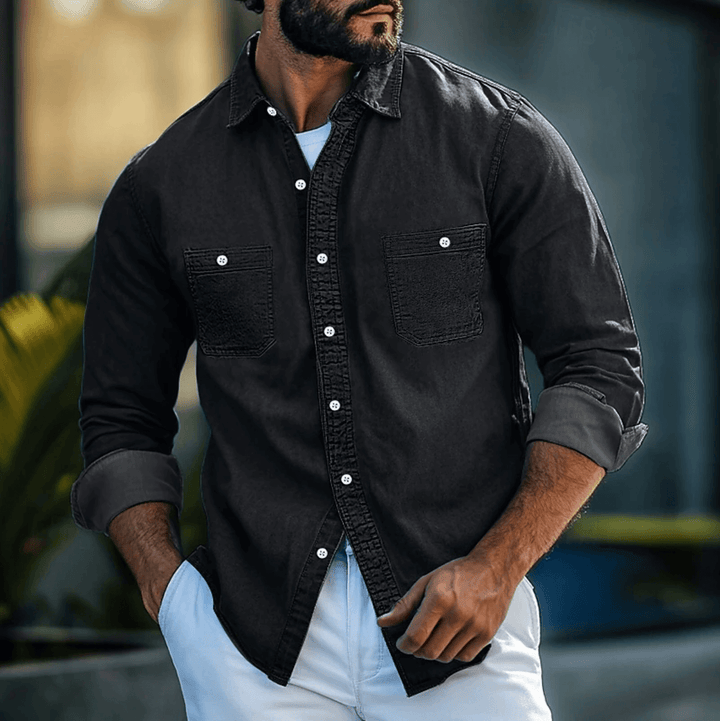Slim Fit Denim Shirt: Sustainable & Versatile