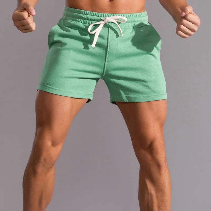 Men's Breathable Cotton Shorts: Elastic Waist, Adjustable Fit