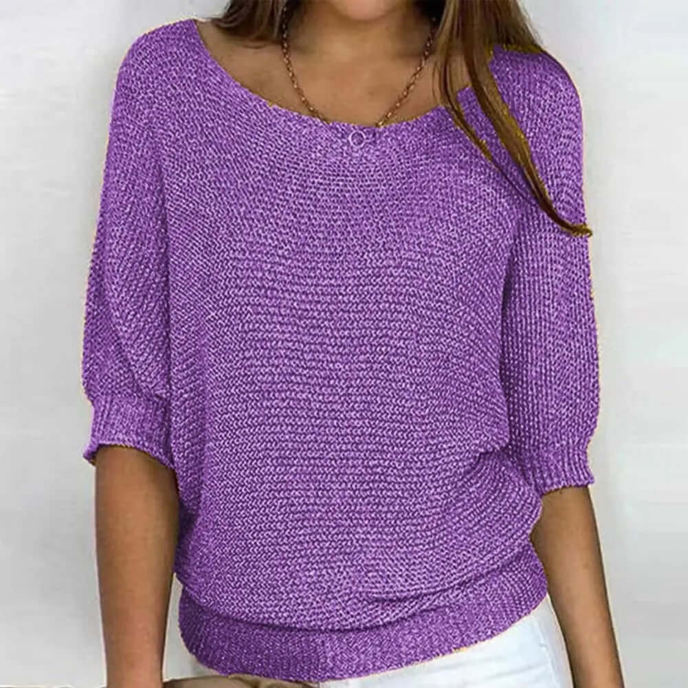 Women's Summer Knit Jumper: Relaxed Fit, Breathable